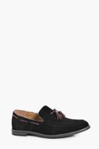 Boohoo Smart Suedette Tassle Loafer Black