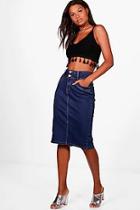 Boohoo Daphne High Rise Denim Pencil Skirt