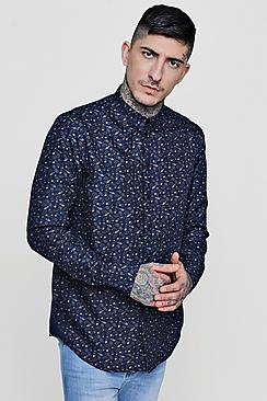 Boohoo Long Sleeve Paisley Print Shirt