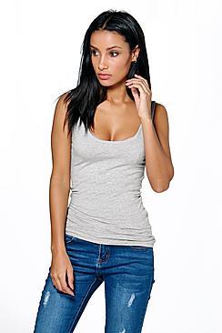 Boohoo Ellie Wide Strap Basic Vest