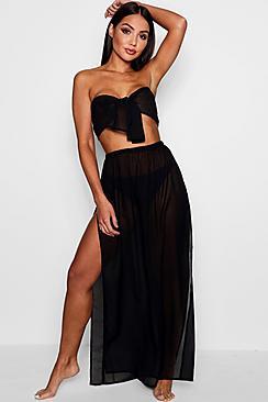 Boohoo Rita Bandeau & Skirt Beach Co-ord
