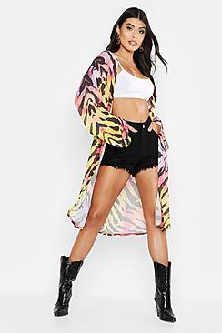 Boohoo Zebra Kimono