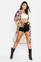 Boohoo Zebra Kimono