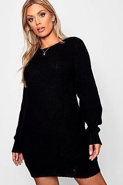 Boohoo Plus Soft Knit Jumper Dress