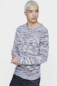 Boohoo High Neck Salt And Pepper Knitted Jumper