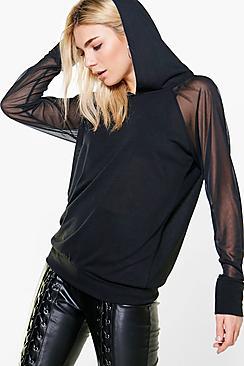 Boohoo Jasmine Insert Knitted Hoody