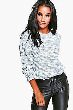Boohoo Hannah Marl Fisherman Jumper