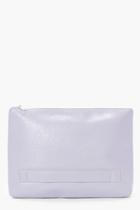 Boohoo Mya Oversized Handstrap Clutch Bag Grey