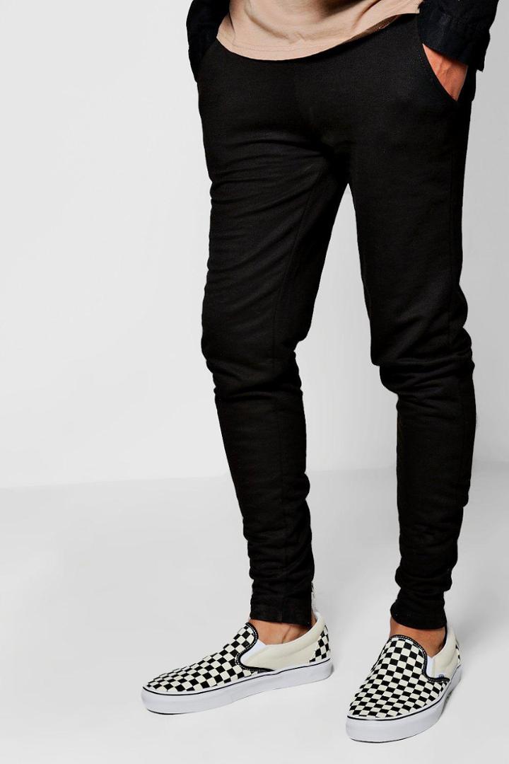 Boohoo Back Zip Detail Joggers Black