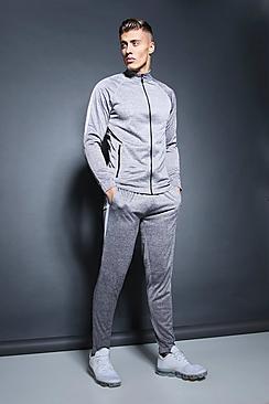 Boohoo Active Track Top Skinny Fit Tracksuit