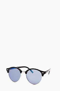 Boohoo Gold Frame Clubmaster Sunglasses