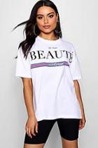 Boohoo Nikki Beaute Diamonte Slogan Tee
