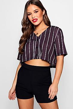 Boohoo Petite Chelsea Cropped Baseball Tee