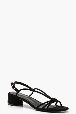 Boohoo Knot Front Low Block Heels