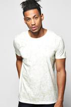 Boohoo Acid Wash T-shirt With College Print Olive