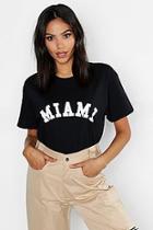 Boohoo Tall Miami Slogan T-shirt