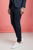 Boohoo Wide Stripe Skinny Fit Suit Trouser