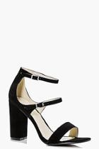 Boohoo Nicole Triple Band Block Heels