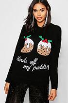 Boohoo Christmas Pudding Jumper