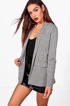 Boohoo Jasmine Gingham Blazer