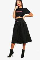 Boohoo Emily Paperbag O Ring Detail Mini Skirt
