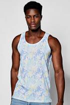 Boohoo All Over Print Palm Tree Sublimation Vest