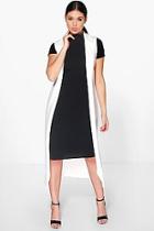 Boohoo Amy Contrast Duster & Dress Co-ord Set