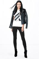 Boohoo Mollie Black Fleece Line Leggings