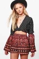 Boohoo Rosie Woven Printed Festival Co-ord Short Set