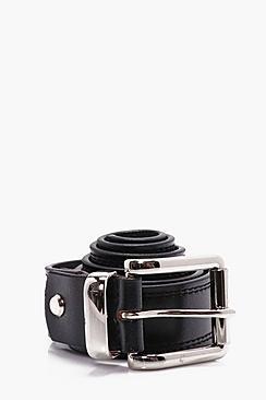 Boohoo Black Real Leather Belt