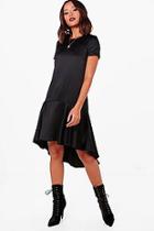 Boohoo Victoria Drop Hem Oversized Smock Dress