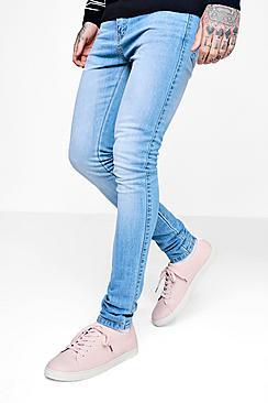 Boohoo Spray On Skinny Vintage Wash Jeans