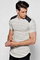 Boohoo Space Dye Shoulder Panel T-shirt