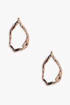 Boohoo Cara Distressed Hoop Earrings