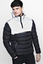 Boohoo Over The Head Puffer Jacket With Reflective Panel
