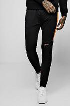 Boohoo Tricot Super Skinny Man Joggers With Contrast Panel