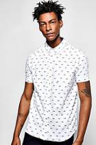 Boohoo Short Sleeve Fish Print Shirt