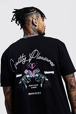 Boohoo Oversized Guilty Pleasures Printed Tee