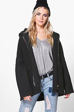Boohoo Alicia Hooded Oversized Coat