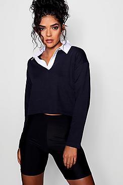 Boohoo Kelly Plain Rugby Shirt