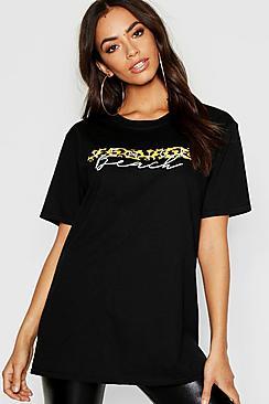 Boohoo Venice Beach Leopard T-shirt