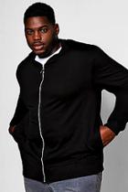 Boohoo Big And Tall Slim Fit Jersey Bomber