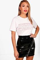 Boohoo Freya Bonjour Paris Slogan Tee