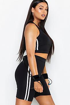 Boohoo Plus Fit Side Stripe Cycling Shorts