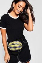Boohoo All Over Check Belt Bag