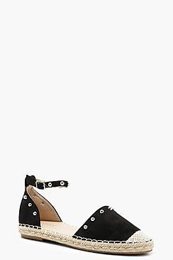 Boohoo Martha Studded Espadrilles