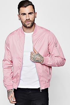 Boohoo Pink Ma1 Zip Bomber Jacket