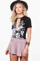 Boohoo Petite Katie Shirred Waist Flippy Shorts Mauve