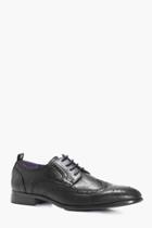 Boohoo Smart Lace Up Brogue Shoes Black