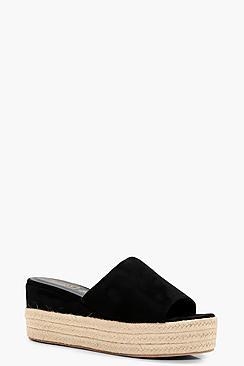 Boohoo Lucy Espadrille Platform Slider